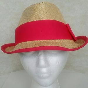 Jonathan Adler Women's Straw Hat with Pink Band